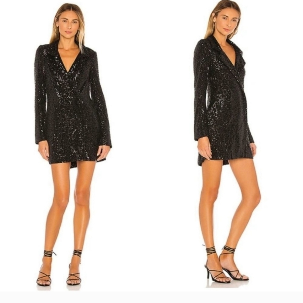 Show Me Your Mumu Bazel‎ Revolve Sequin Blazer Wrap Dress Size Small